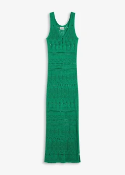 New Maxikleid in Häkeloptik Damen Bekleidung·Pullover & Strickjacken|Kleider