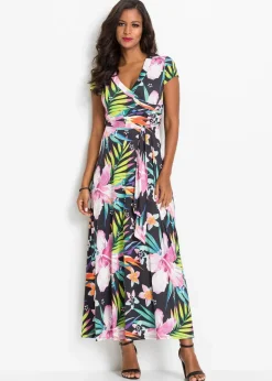 Damen bonprix Kleider|Maxikleid in Wickeloptik
