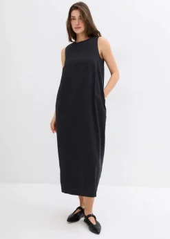 Damen bonprix Kleider|Maxikleid mit Eingriffstaschen aus Viskose-Mix