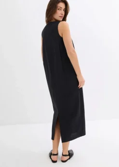 Damen bonprix Kleider|Maxikleid mit Eingriffstaschen aus Viskose-Mix