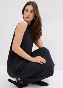 Damen bonprix Kleider|Maxikleid mit Eingriffstaschen aus Viskose-Mix