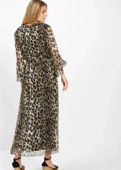 Damen bonprix Kleider|Maxikleid mit Leo-Druck