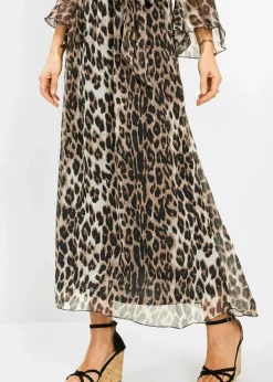 Damen bonprix Kleider|Maxikleid mit Leo-Druck
