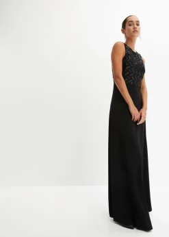 Damen bonprix Bekleidung·Pullover & Strickjacken|Festliche Mode|Maxikleid mit Paillettenstickerei