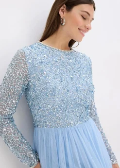 New Maxikleid mit Paillettenstickerei Damen Bekleidung·Pullover & Strickjacken|Festliche Mode