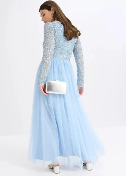 New Maxikleid mit Paillettenstickerei Damen Bekleidung·Pullover & Strickjacken|Festliche Mode