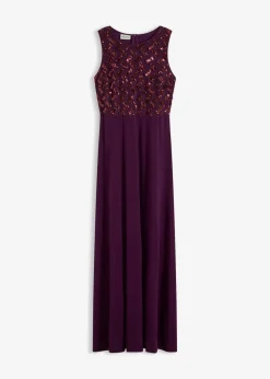 Damen bonprix Kleider|Festliche Mode|Maxikleid mit Paillettenstickerei