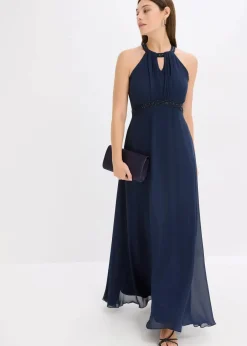 Clearance Maxikleid mit Perlenapplikation Damen Festliche Mode|Kleider