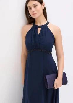 Clearance Maxikleid mit Perlenapplikation Damen Festliche Mode|Kleider