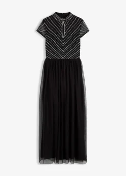 Discount Maxikleid mit Perlenstickerei Damen Bekleidung·Pullover & Strickjacken|Festliche Mode