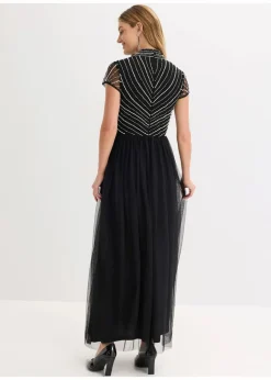 Discount Maxikleid mit Perlenstickerei Damen Bekleidung·Pullover & Strickjacken|Festliche Mode