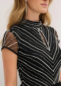 Discount Maxikleid mit Perlenstickerei Damen Bekleidung·Pullover & Strickjacken|Festliche Mode