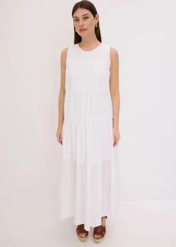 Best Maxikleid mit Raffungen aus Baumwolle Damen Bekleidung·Pullover & Strickjacken|Kleider