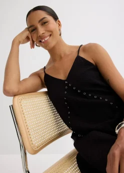 Discount Maxikleid mit Ösen-Verzierung Damen Kleider