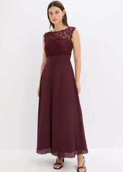 Damen bonprix Kleider|Festliche Mode|Maxikleid mit Spitze