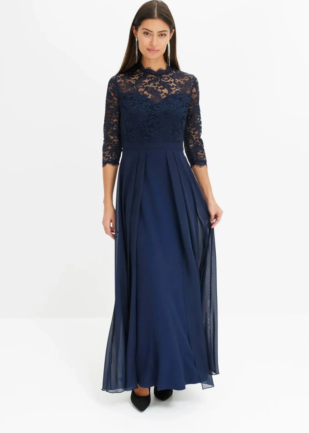 Discount Maxikleid mit Spitze Damen Bekleidung·Pullover & Strickjacken|Festliche Mode