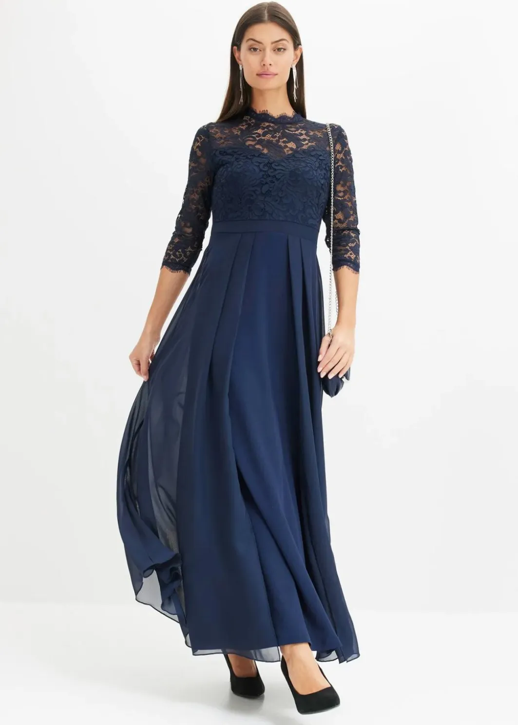 Discount Maxikleid mit Spitze Damen Bekleidung·Pullover & Strickjacken|Festliche Mode