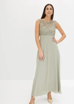Damen bonprix Kleider|Festliche Mode|Maxikleid mit Spitze