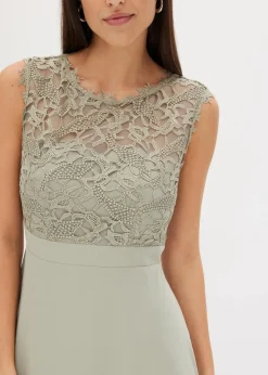 Damen bonprix Kleider|Festliche Mode|Maxikleid mit Spitze