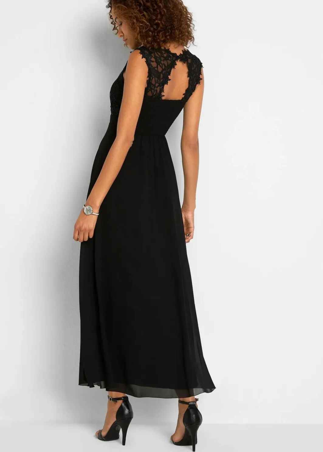Damen bonprix Kleider|Festliche Mode|Maxikleid mit Spitze