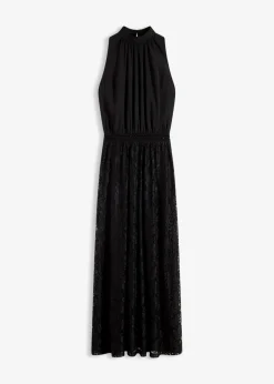 Damen bonprix Bekleidung·Pullover & Strickjacken|Festliche Mode|Maxikleid mit Spitzen-Rock