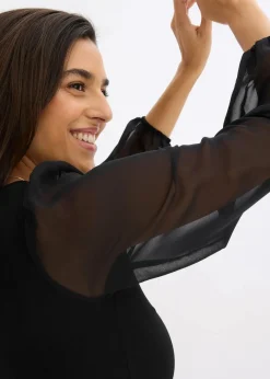 Damen bonprix Bekleidung·Pullover & Strickjacken|Festliche Mode|Maxikleid mit Strassstein-Applikation