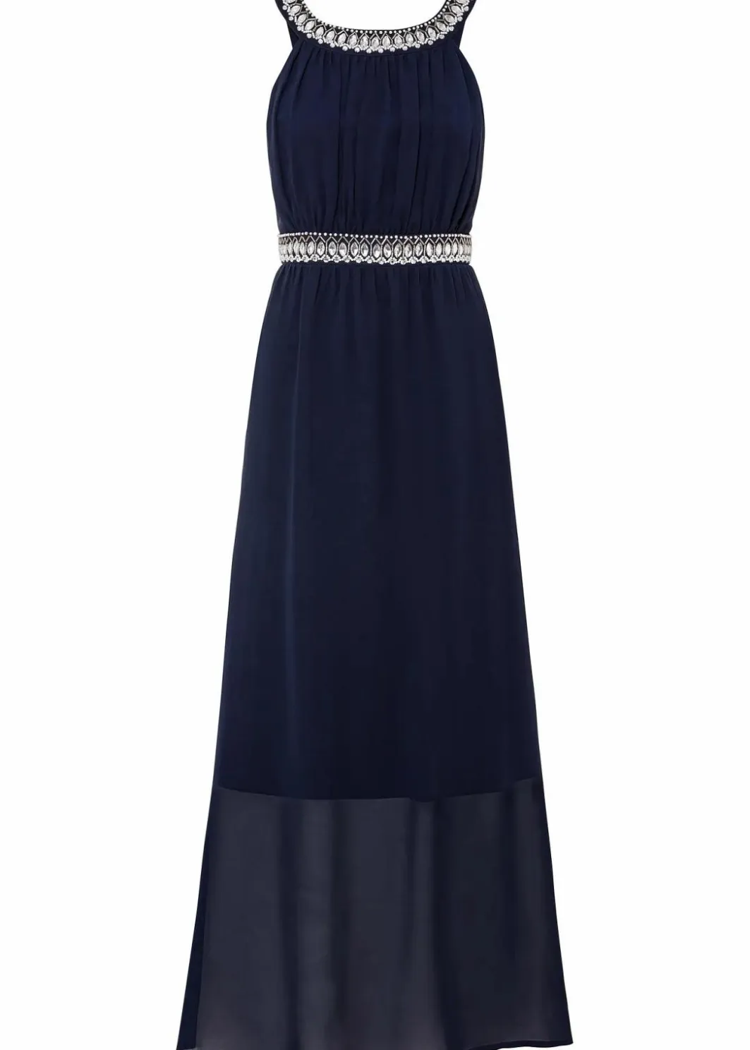 Damen bonprix Festliche Mode|Nachhaltigere Materialien|Maxikleid mit Strassstein-Applikation