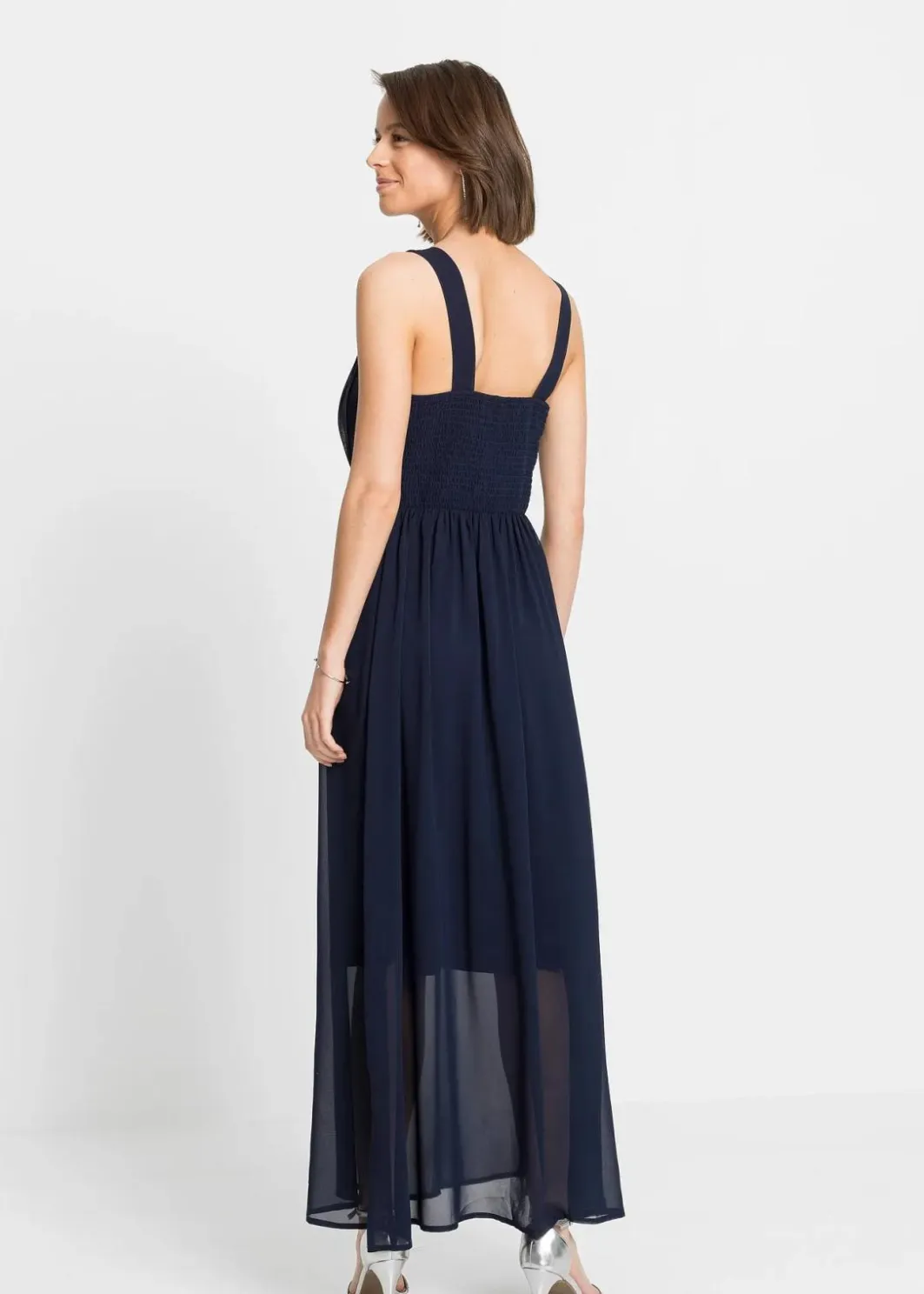 Damen bonprix Festliche Mode|Nachhaltigere Materialien|Maxikleid mit Strassstein-Applikation