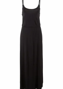 Clearance Maxikleid, tailliert aus fließendem Viskose Mix Damen Kleider