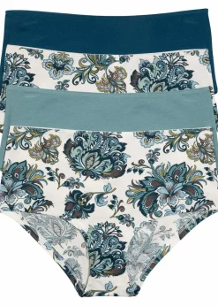 Damen bonprix Wäsche·Baumwollunterwäsche|Wäsche·Höschen|Maxipanty (4er Pack)