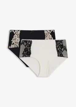 Damen bonprix Wäsche·Höschen|Nachhaltigere Materialien|Maxipanty mit Bio-Baumwolle (4er Pack)