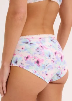 Damen bonprix Wäsche·Baumwollunterwäsche|Wäsche·Höschen|Maxipanty mit Bio-Baumwolle (4er Pack)