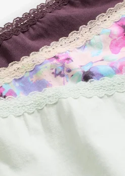 Damen bonprix Wäsche·Baumwollunterwäsche|Wäsche·Höschen|Maxipanty mit Bio-Baumwolle (4er Pack)