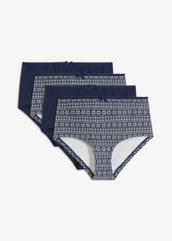 Damen bonprix Wäsche·Baumwollunterwäsche|Wäsche·Höschen|Maxipanty mit Bio-Baumwolle (4er Pack)