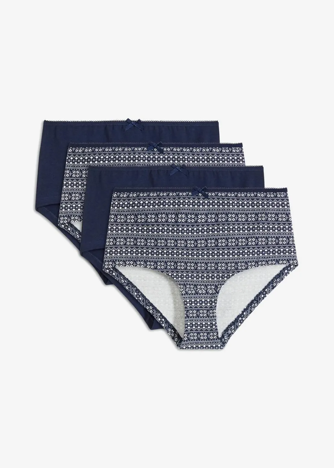 Damen bonprix Wäsche·Baumwollunterwäsche|Wäsche·Höschen|Maxipanty mit Bio-Baumwolle (4er Pack)