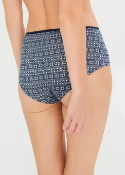 Damen bonprix Wäsche·Baumwollunterwäsche|Wäsche·Höschen|Maxipanty mit Bio-Baumwolle (4er Pack)