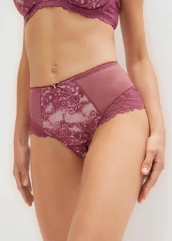 Damen bonprix Nachhaltigere Materialien|Dessous|Maxipanty mit zarter Spitze