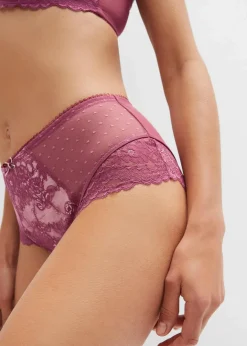 Damen bonprix Nachhaltigere Materialien|Dessous|Maxipanty mit zarter Spitze