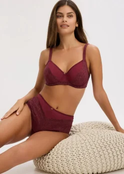 Damen bonprix Wäsche·Höschen|Nachhaltigere Materialien|Maxipanty mit zarter Spitze