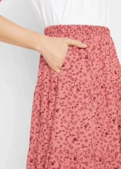 Damen bonprix Nachhaltigere Materialien|Röcke|Maxirock mit Volants