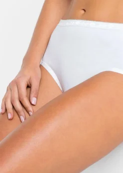 Damen bonprix Höschen|Baumwollunterwäsche|Maxislip (5er Pack)