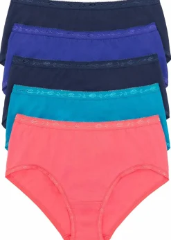 Maxislip (5er Pack) Damen Höschen|Baumwollunterwäsche