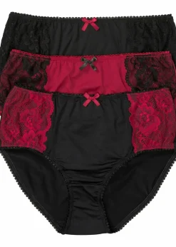 Damen bonprix Wäsche·Höschen|Höschen|Maxislip Microfaser (3er Pack)