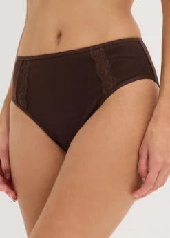 Damen bonprix Wäsche·Baumwollunterwäsche|Wäsche·Höschen|Maxislip mit Bio-Baumwolle (4er Pack)