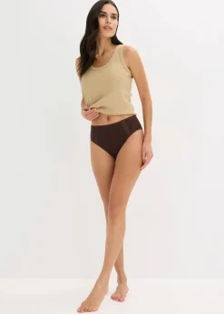 Damen bonprix Wäsche·Baumwollunterwäsche|Wäsche·Höschen|Maxislip mit Bio-Baumwolle (4er Pack)
