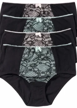 Clearance Maxislip mit Bio-Baumwolle (4er Pack) Damen Wäsche·Baumwollunterwäsche|Wäsche·Höschen