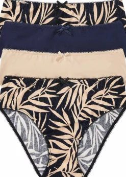 Damen bonprix Wäsche·Baumwollunterwäsche|Wäsche·Höschen|Maxislip mit Bio-Baumwolle (4er Pack)
