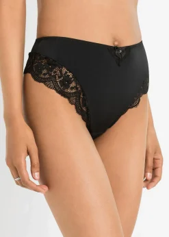 Damen bonprix Höschen|Maxislip mit blumiger Spitze