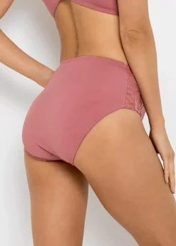 Damen bonprix Nachhaltigere Materialien|Höschen|Maxislip mit Spitze (2er Pack)
