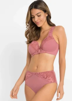 Damen bonprix Nachhaltigere Materialien|Höschen|Maxislip mit Spitze (2er Pack)